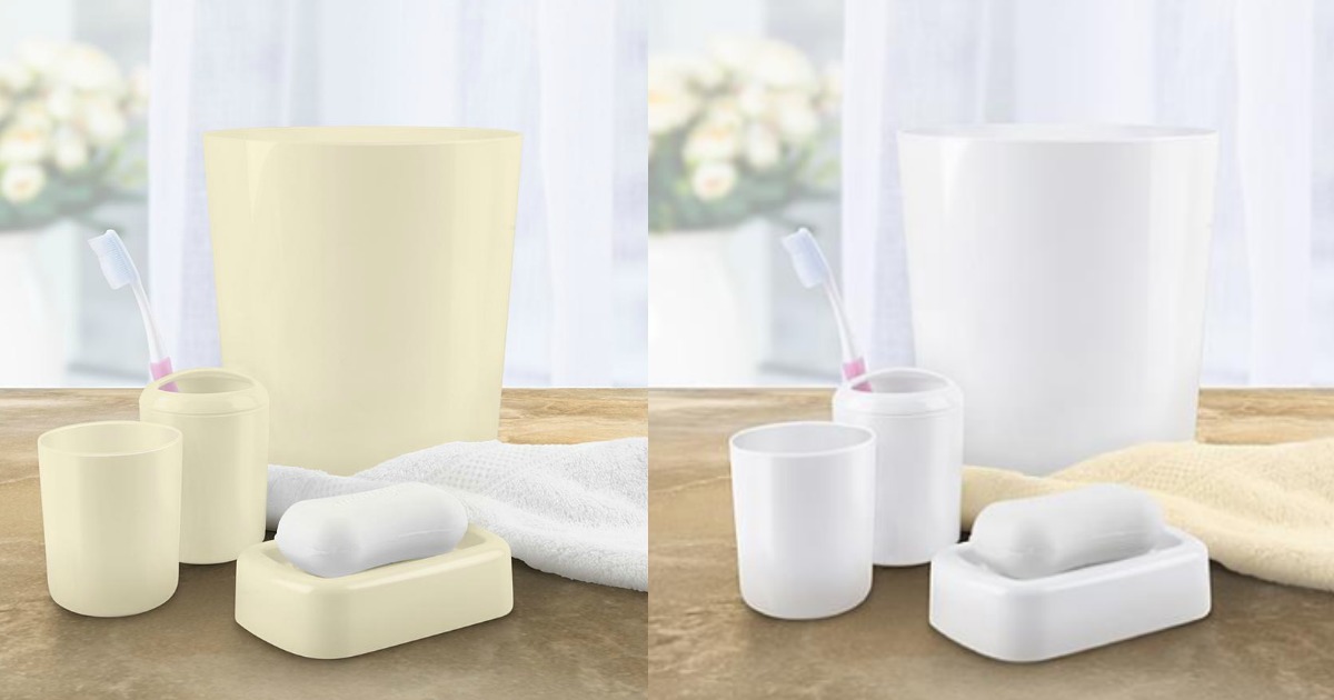 4Piece Bathroom Accessory Sets Only 2.24 Each