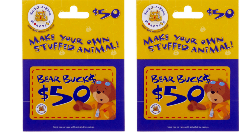 Amazon Lightning Deal 50 BuildABear Gift Card Only 40
