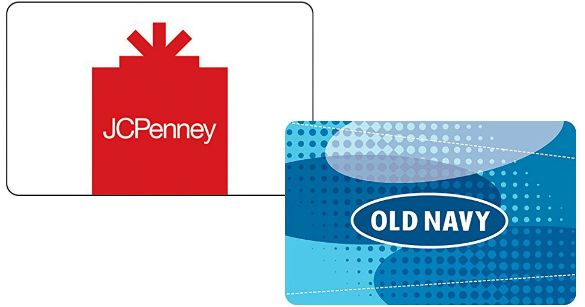Amazon 50 JCPenney or Old Navy eGift Card ONLY 40 + More Gift Card Deals