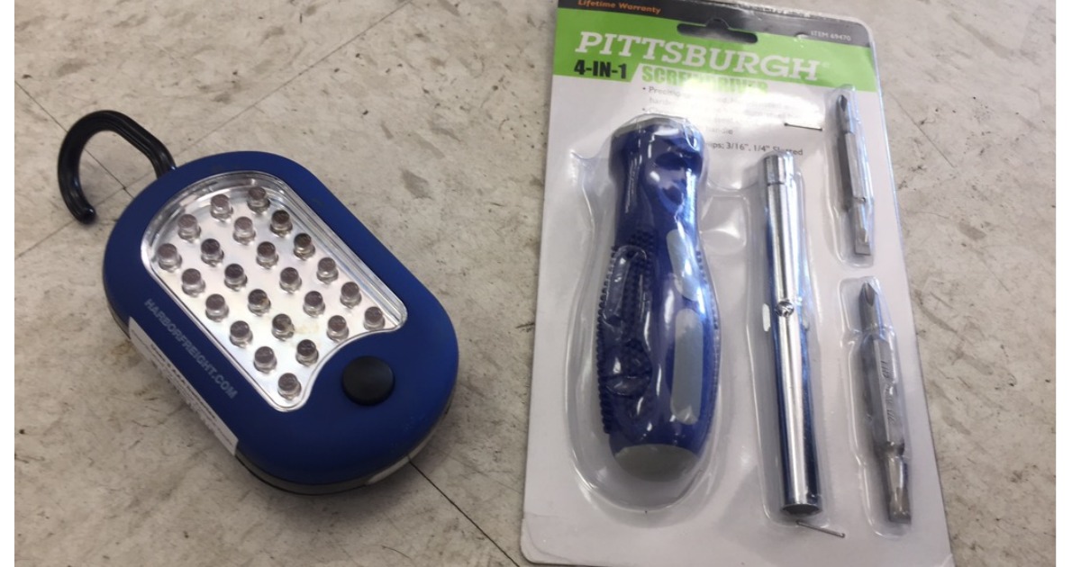 Harbor Freight: FREE LED Worklight or 4-in-1 Screwdriver (No Purchase