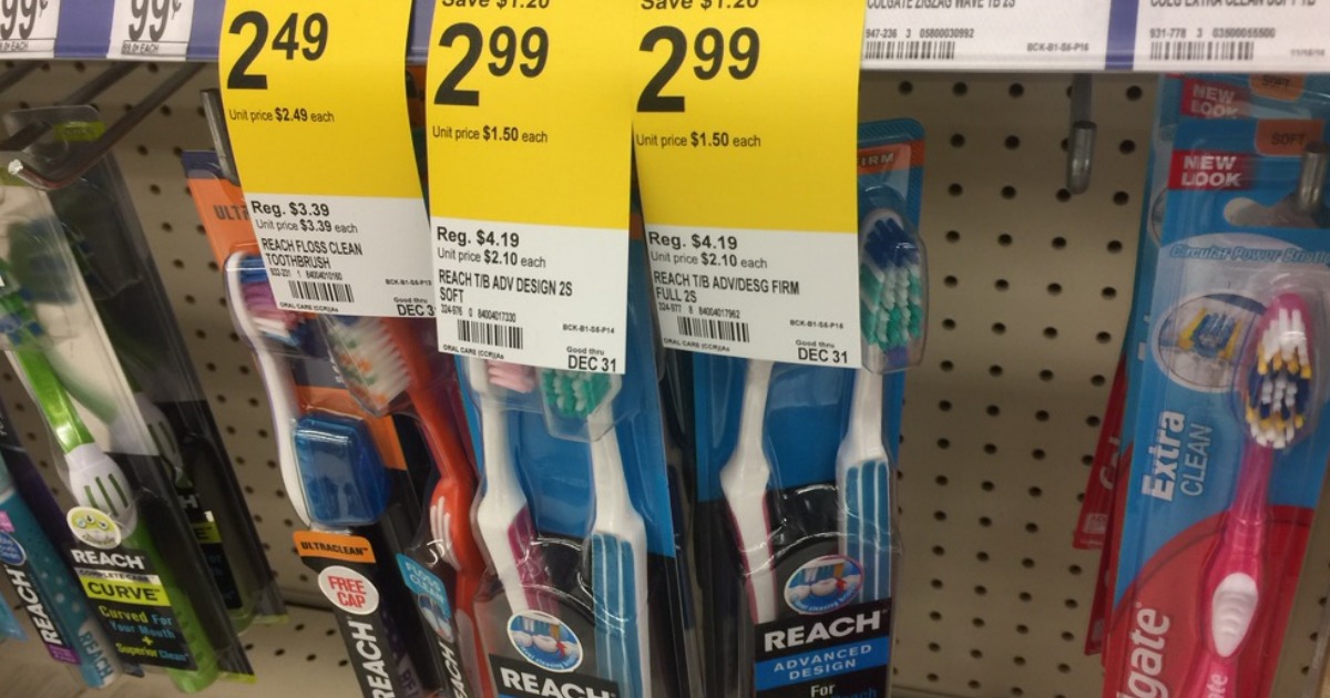 Walgreens Reach Toothbrush 2Pack Just 99¢ After Rewards (No Coupons