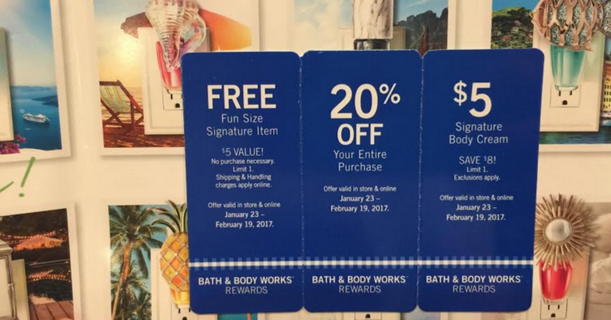 Bath & Body Works FREE Fun Size Signature Item Coupon + More (Check Mailbox)