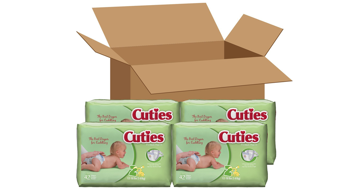 Amazon Prime Four Packs of Cuties Size 2 Diapers Only 10.18 Shipped