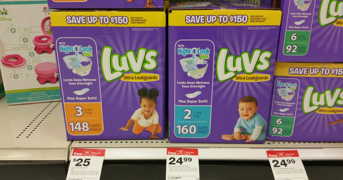 Target Luvs & Huggies Diaper Super Packs Only 11.99 Each (After Gift