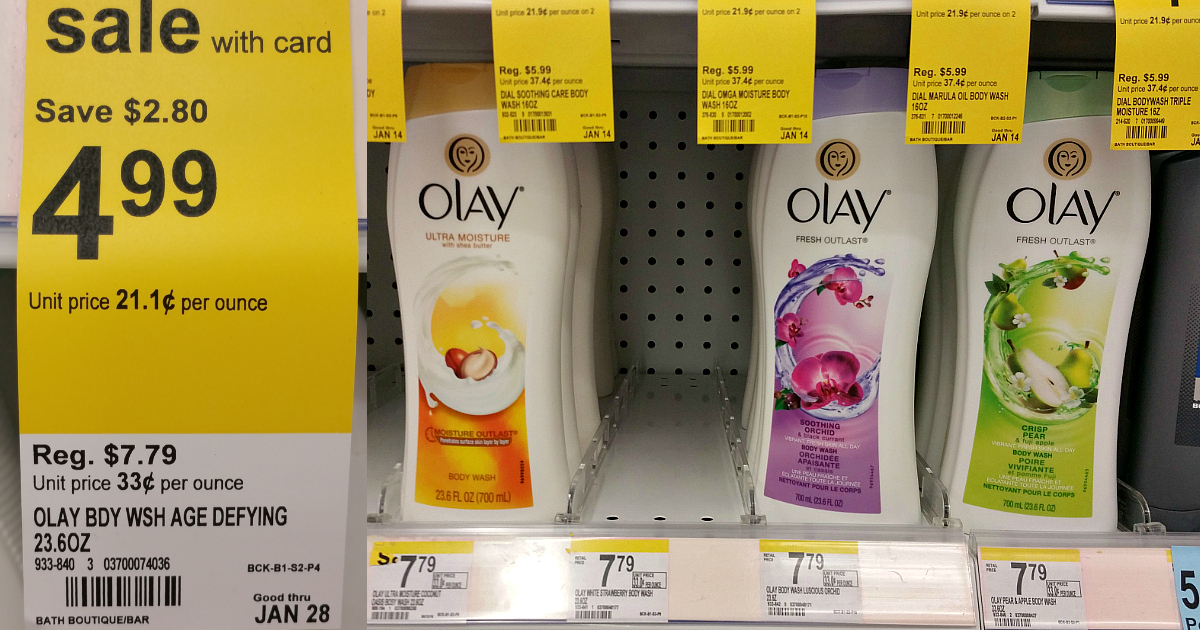 Walgreens 9/3 Olay Body Washes Clippable Coupon = Large Bottles 1.99