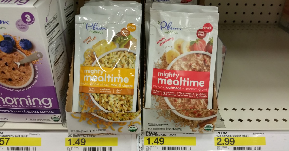 Target Plum Organics Mighty Mealtime Only 62¢ Each (Regularly 1.49)
