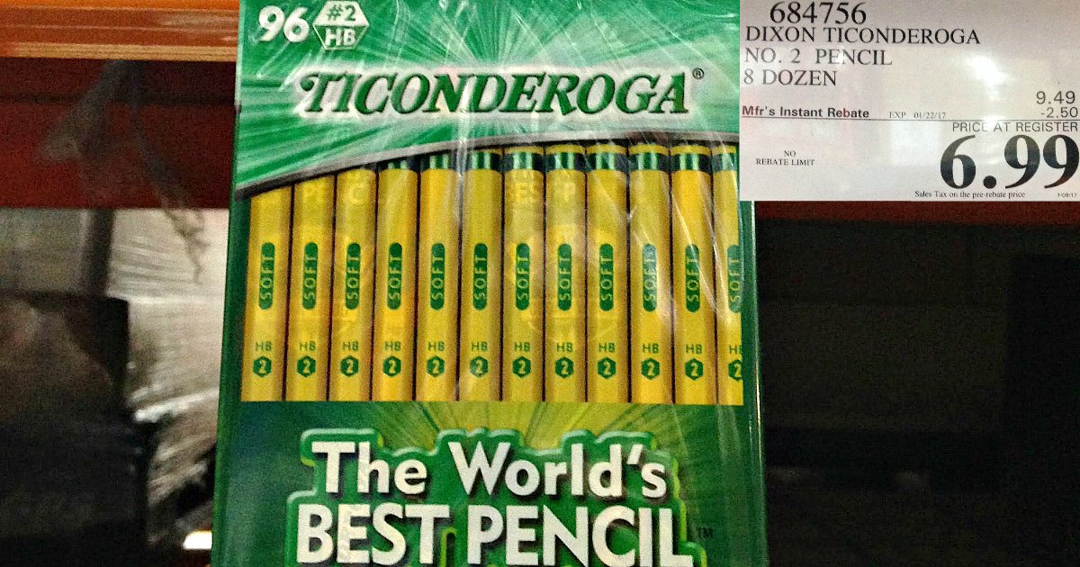 Costco Shoppers! Dixon Ticonderoga 2 Pencils 96Pack Possibly ONLY 6.99
