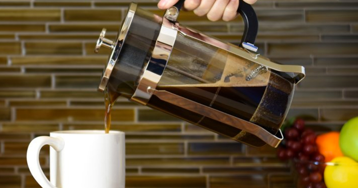 Amazon Stainless Steel & Glass French Press Only 15.99 (Regularly 49.99)