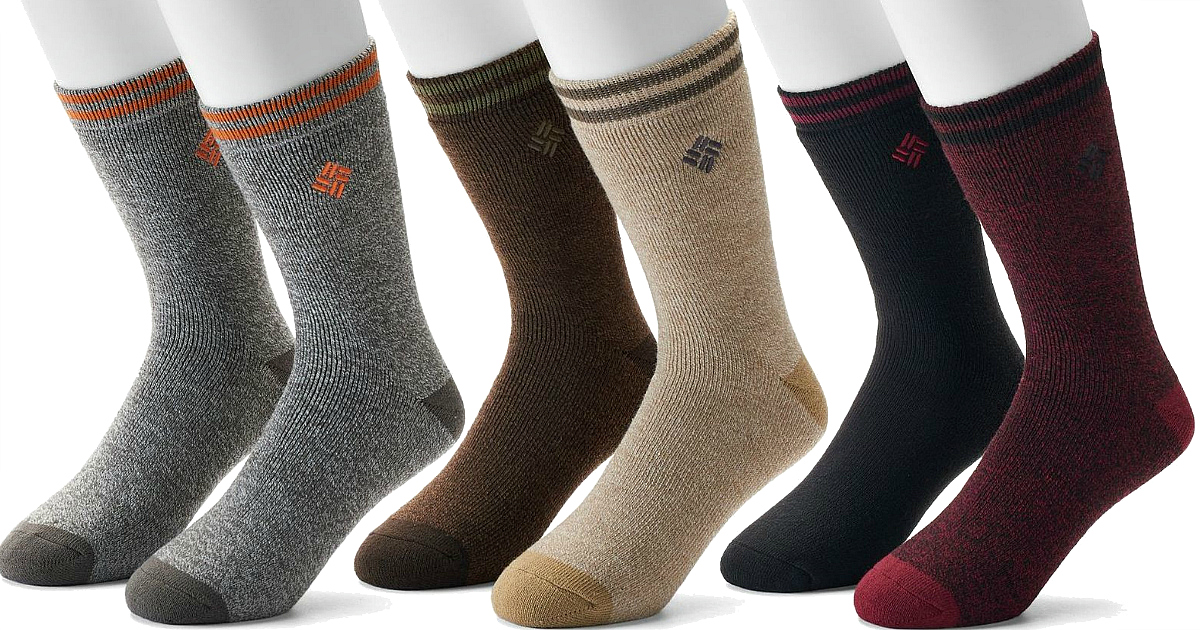 Kohl's Cardholders Men's Columbia 2Pack Thermal Socks Only 3.60