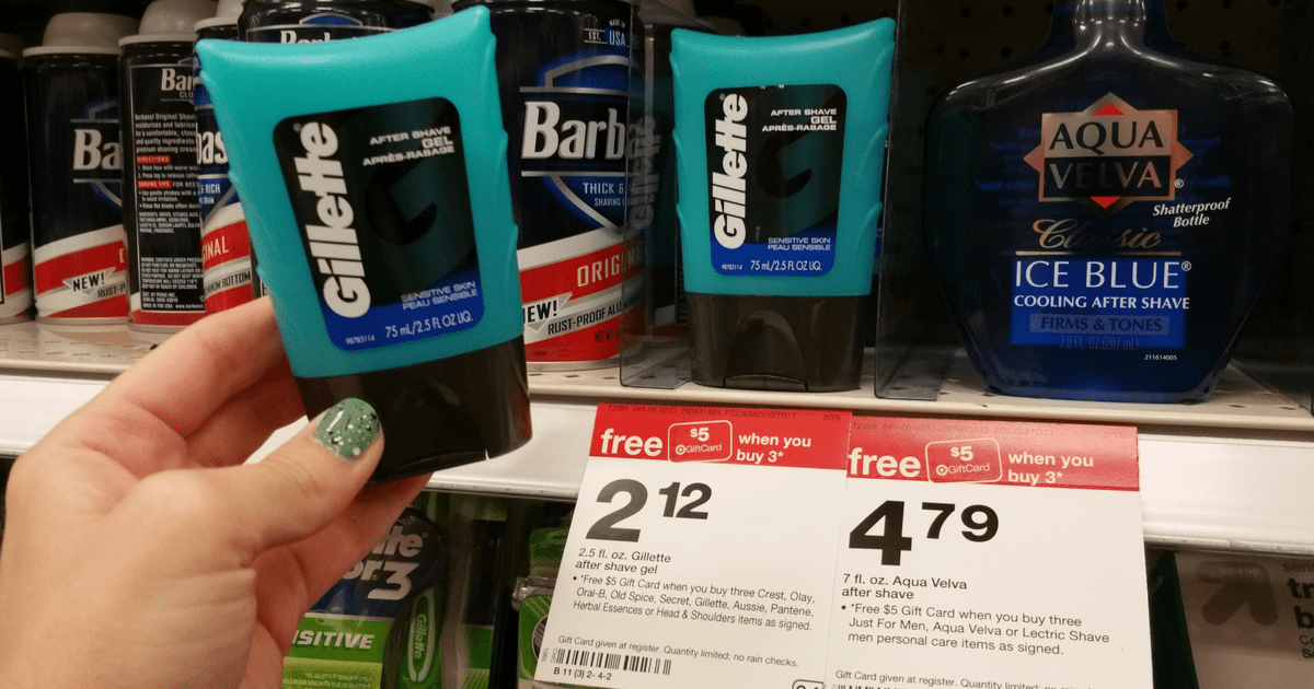 Target Gillette After Shave Gel Only 45¢ Each, Disposable Razor 4 Packs 1.32 Each + More