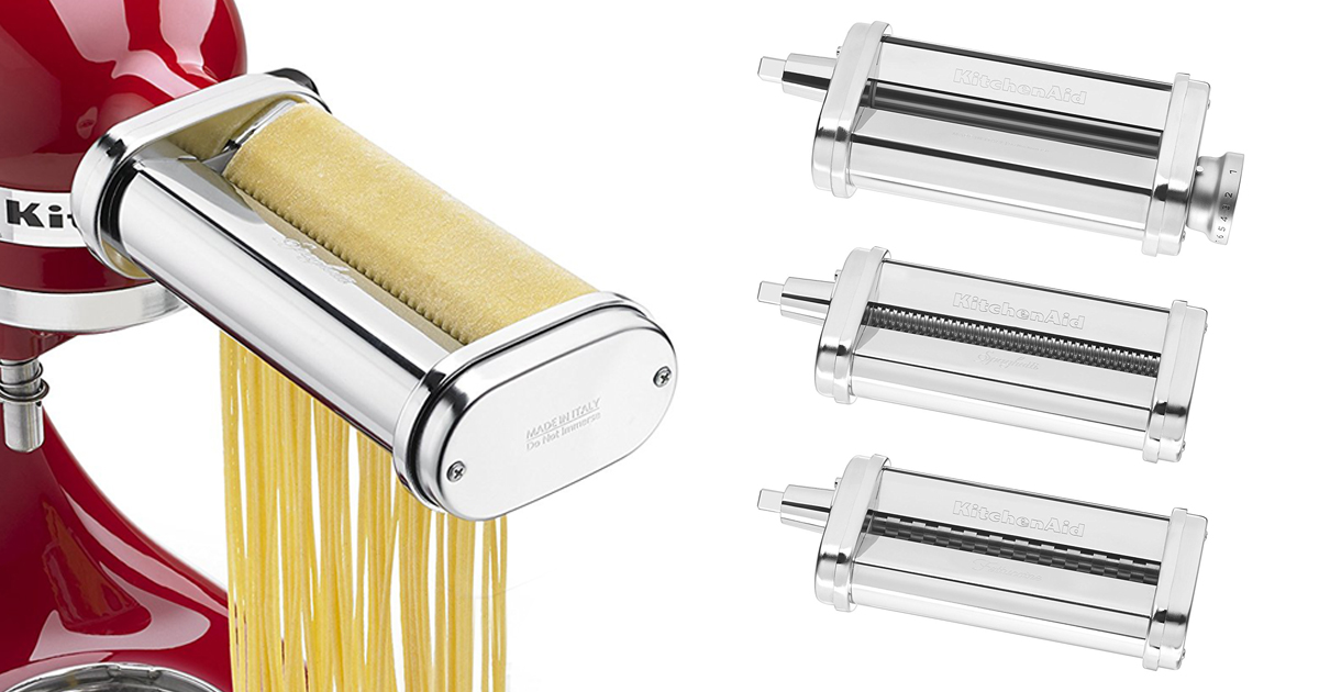 KitchenAid Pasta Roller & Cutter 3 Piece Attachment Set Only 99.95