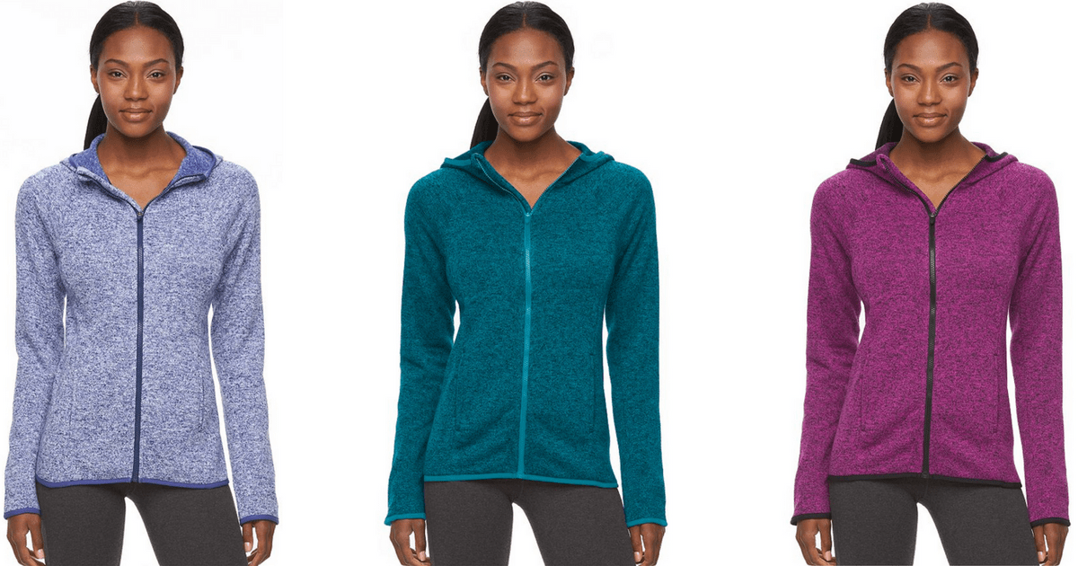Kohl's Cardholders Women's Tek Gear Fleece FullZip Hoodies Only 5.04