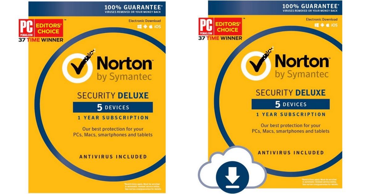 Amazon Norton Security Deluxe Key Card For 5 Devices Only 38.49
