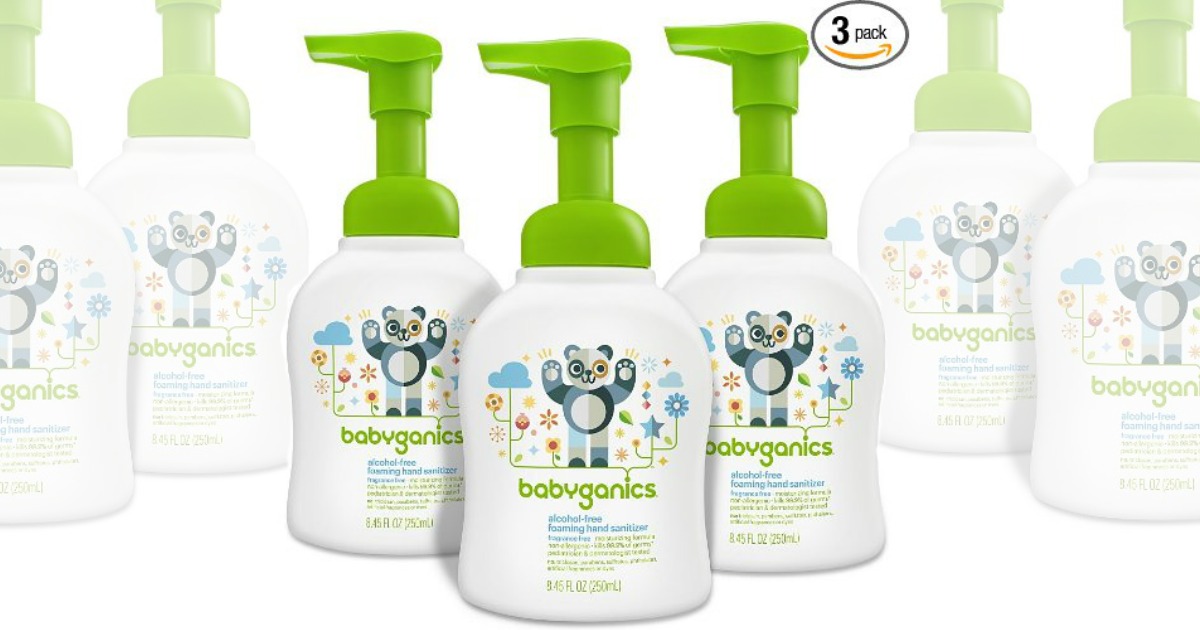 Amazon Babyganics Foaming Hand Sanitizer 3Pack ONLY 8.52 Shipped