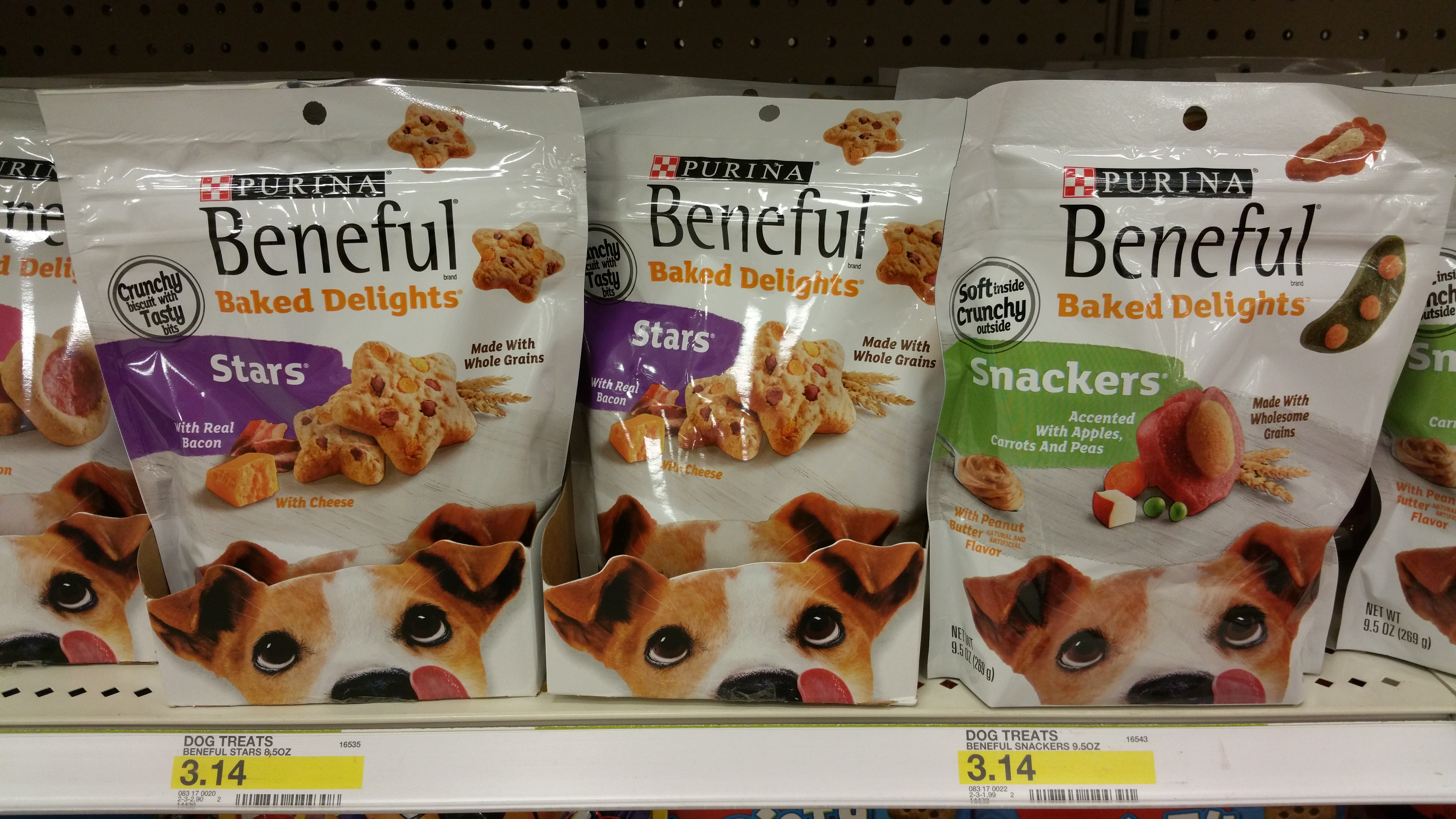 Three NEW Purina Dog Treat Coupons = Beneful Baked Delights 8.5oz Bag