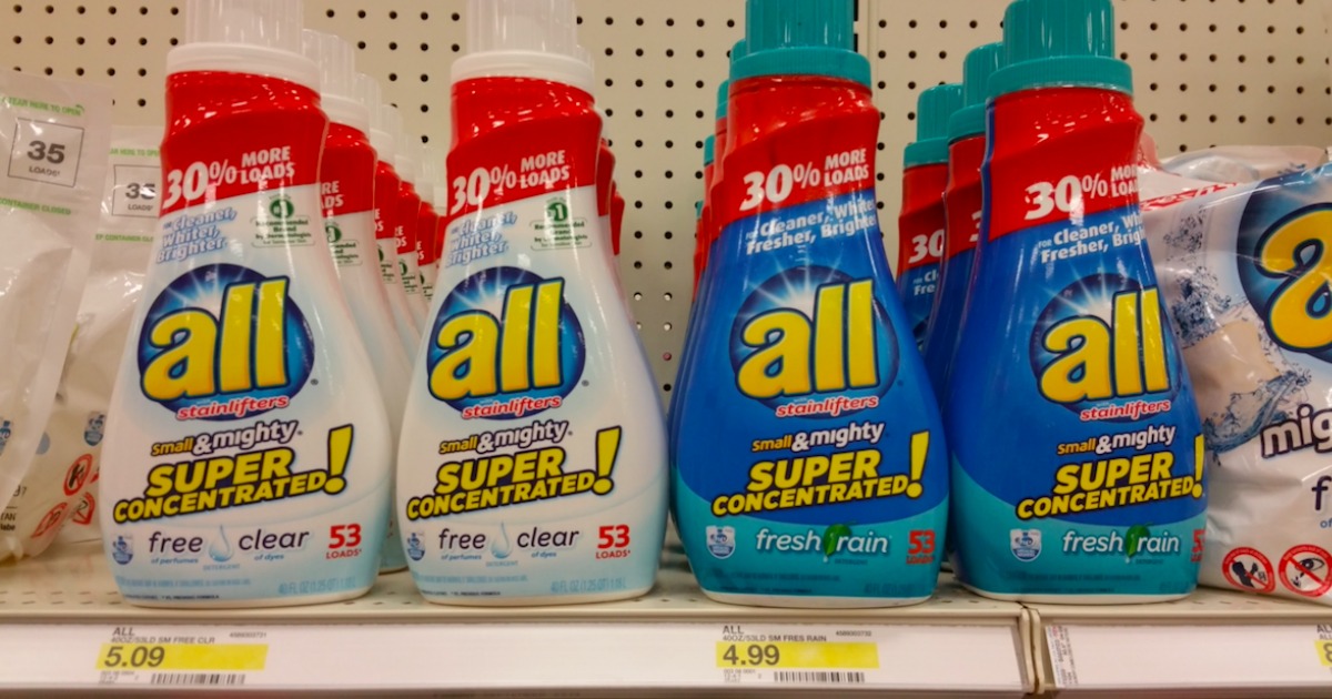 Target All Small & Mighty Free Clear 40oz Laundry Detergent Bottles Only 3.07 Each