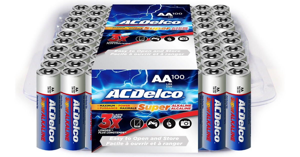 Amazon Prime ACDelco 100 Count AA Batteries Only 10.99 Shipped (Just