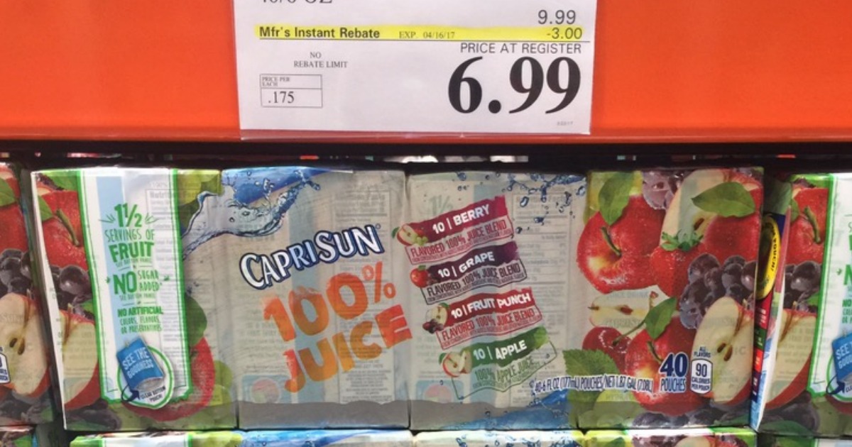 Costco Shoppers! Great Buys on CapriSun, Cascade, Finish, General Mills