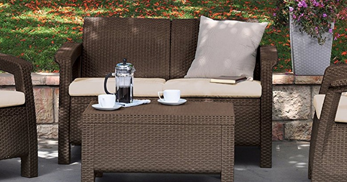 Amazon Keter Outdoor Patio Love Seat w/ Cushions Only 95.38 Shipped