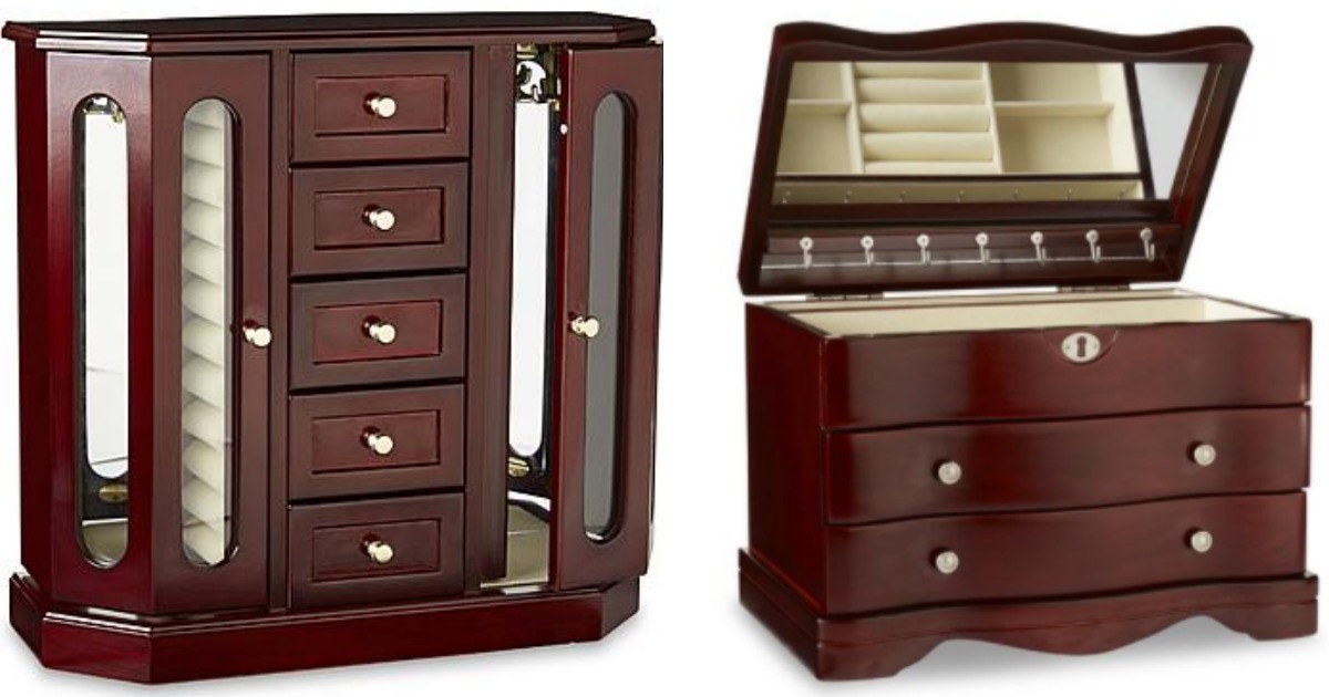 Large Wooden Jewelry Box Only 37.80 + Earn 25.54 Back in