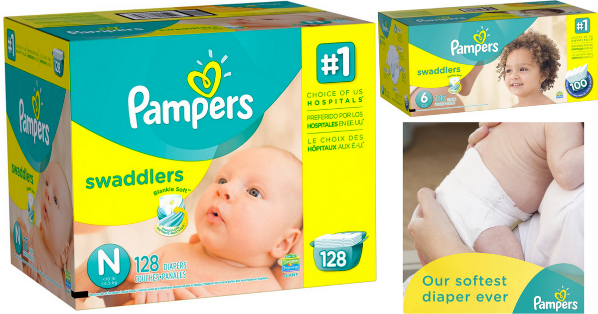 Amazon Family Pampers Swaddlers Newborn Diapers 128Count Only 17.09