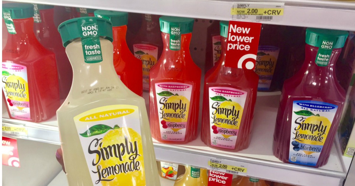 Target Simply Lemonade & Juice 59 oz Bottles ONLY 1.25