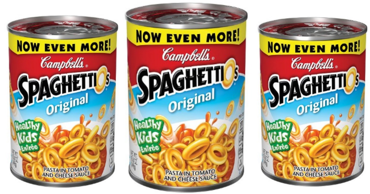 Amazon SpaghettiOs 4Pack Only 3.44 Shipped (Just 88¢ Per Can!)