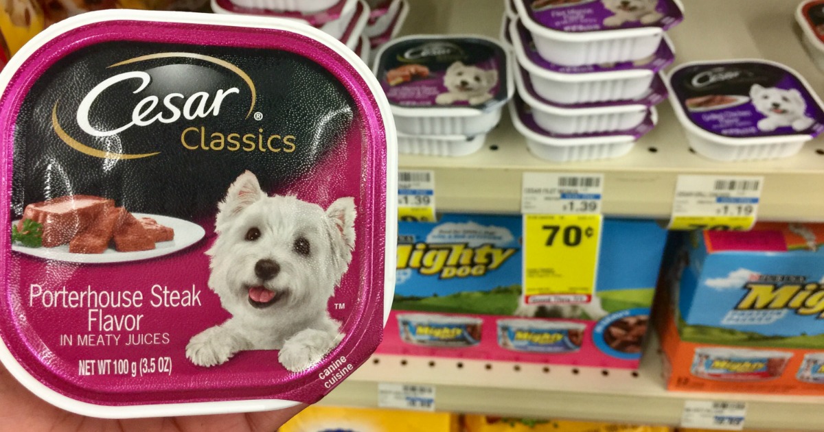 Cesar Single Trays Dog Food Just 50¢ Each at CVS & Walmart