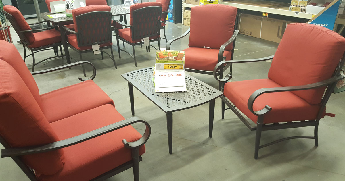 Home Depot 4Piece Metal Outdoor Deep Seating Set Just 399 (Regularly