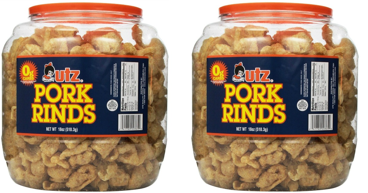 Amazon Utz Pork Rinds Barrel 18 oz Container Only 6.63 Shipped