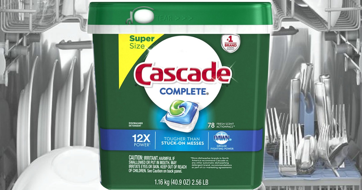 Amazon Cascade 72Count ActionPacs Dishwasher Detergent Only 12.12