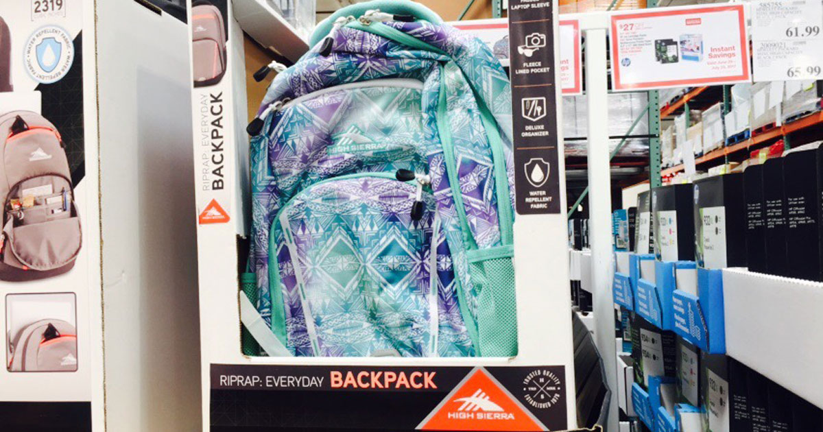 Get Ready for Back to School at Costco! High Sierra RipRap Backpack