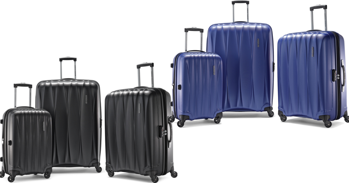 3Piece American Tourister Hardside Spinner Luggage Set 168 Shipped