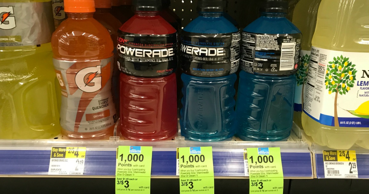 Walgreens Powerade Bottles Just 66¢ Each After Rewards + Score Free