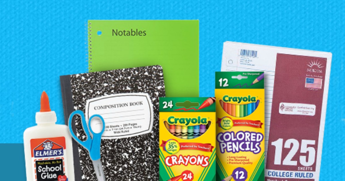 WOW! 20 in School Supplies Around 12 Shipped (Binder, Crayons & More)