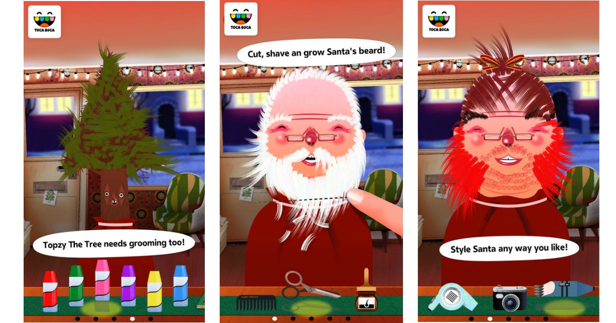 FREE Christmas Edition Toca Boca Hair Salon iTunes App (Great for Ages 5+)