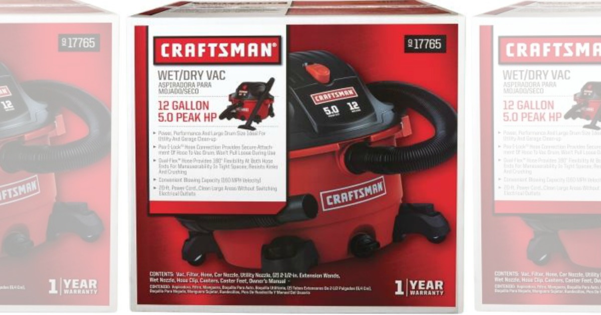 Ace Hardware Craftsman 12 Gallon Wet/Dry Vac Only 39.99 (Black Friday