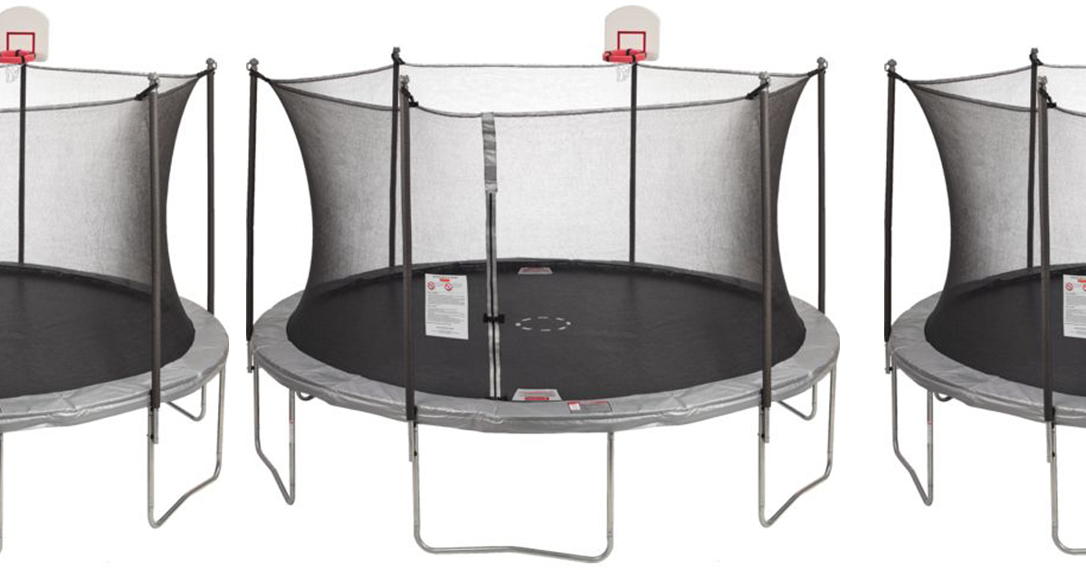 Academy Sports 12 Ft Trampoline AND Enclosure + Hoop Only 129.99