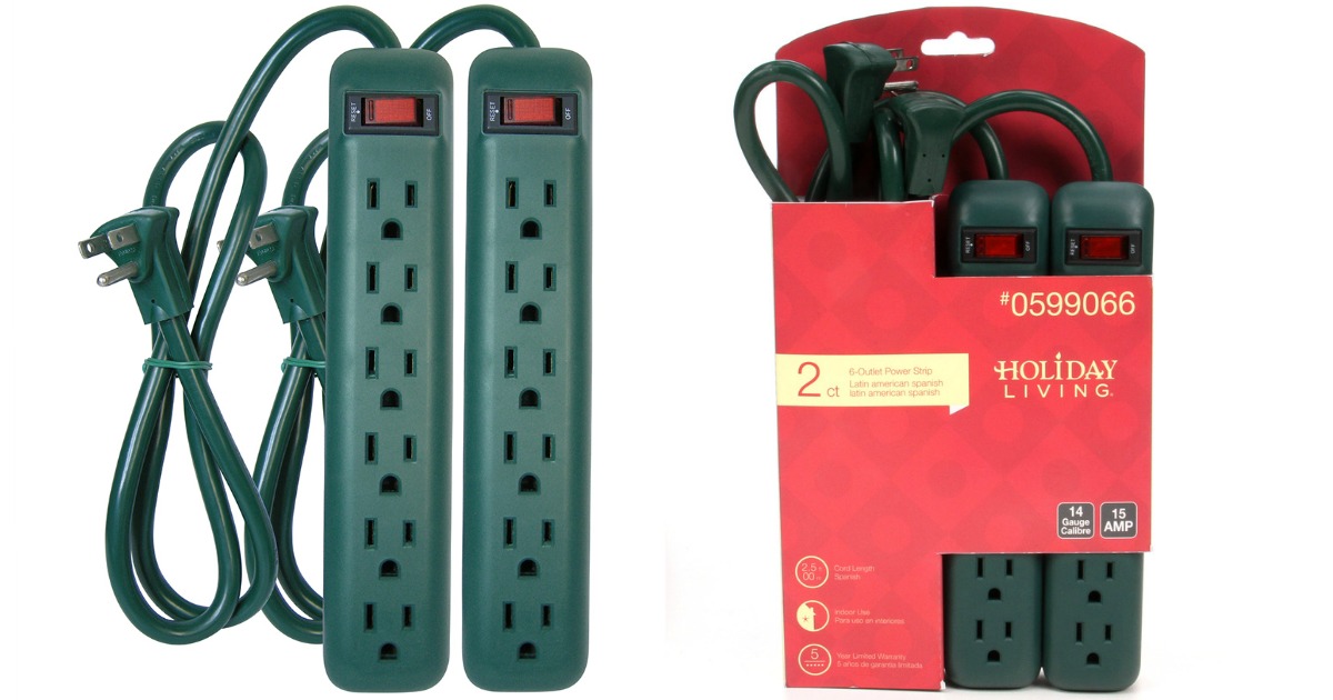 Lowe's TWOPack of 6Outlet Power Strips w/ Builtin Circuit Breakers