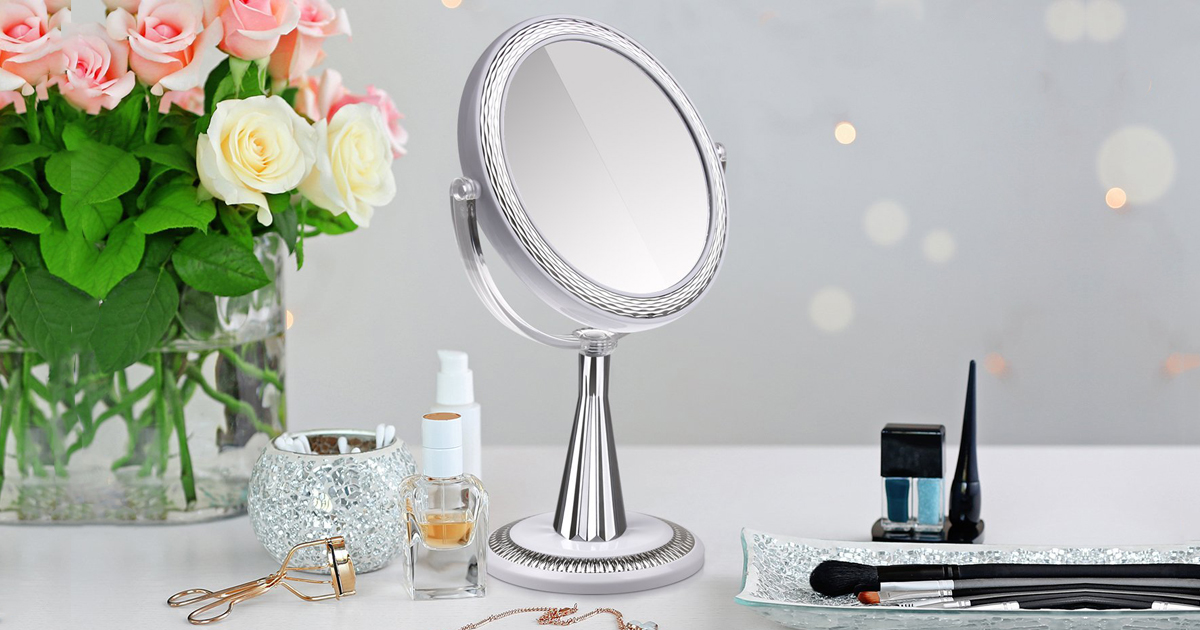 Amazon DoubleSided Vanity Makeup Mirror w/ Magnification Only 13.19