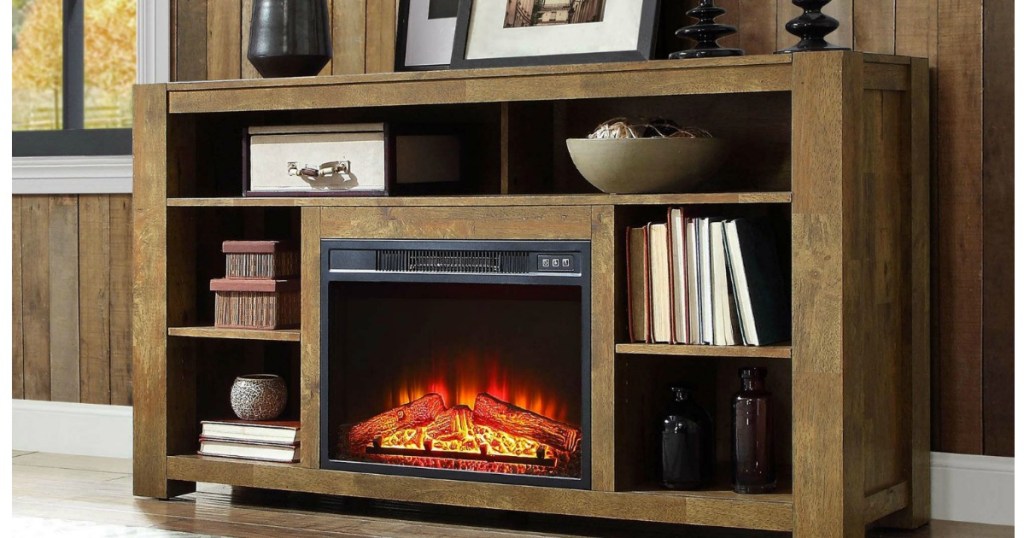 Better Homes and Gardens Rustic Fireplace Console Only 169 Shipped