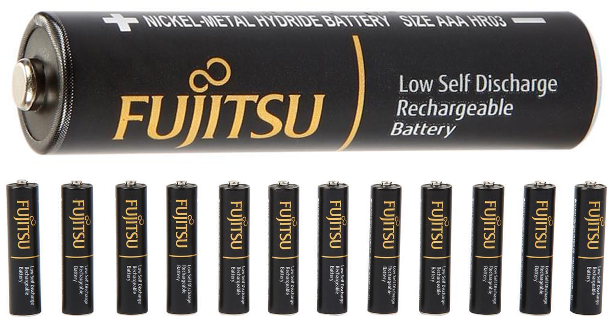 Fujitsu Premium AAA Rechargeable Batteries 12Pack Only 14.99 Shipped