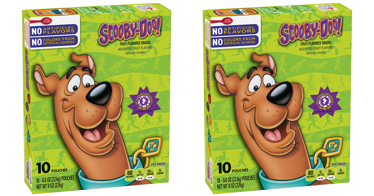 Amazon 8 Boxes Scooby Doo Fruit Snacks Only 9.20 Shipped (Just 1.15