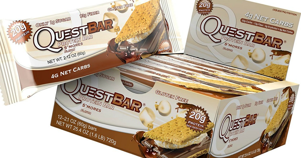 Amazon Quest Nutrition S'mores Protein Bars 12Pack Only 16.60