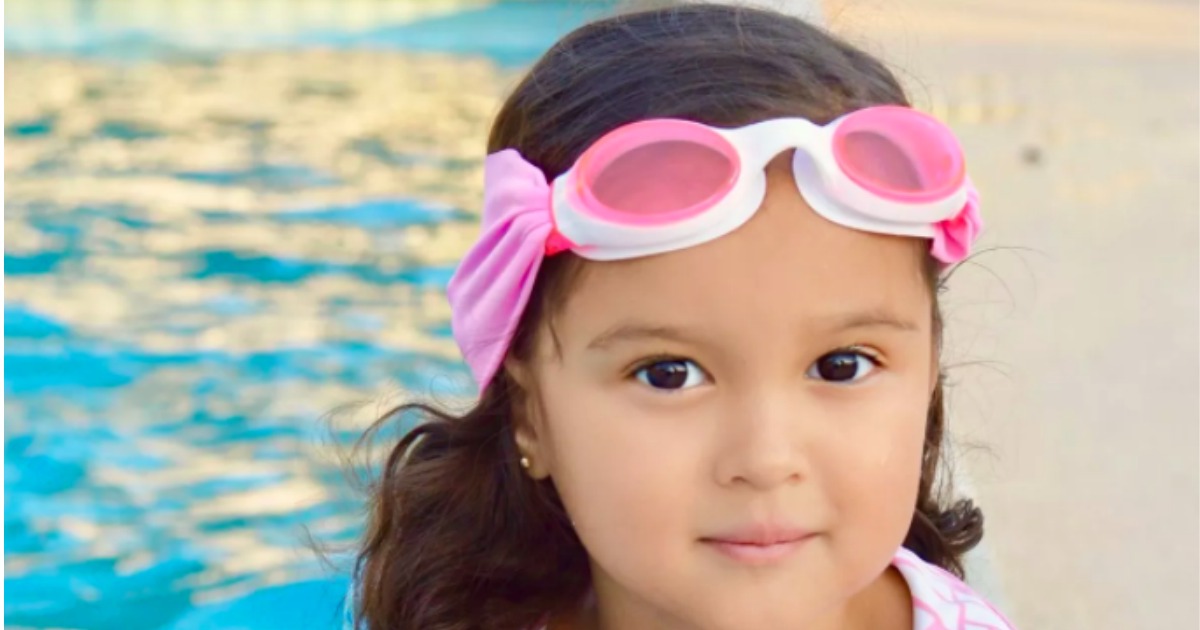 Splash Swim Goggles Only 14.95 (Wide Band Doesn't Pull Hair)