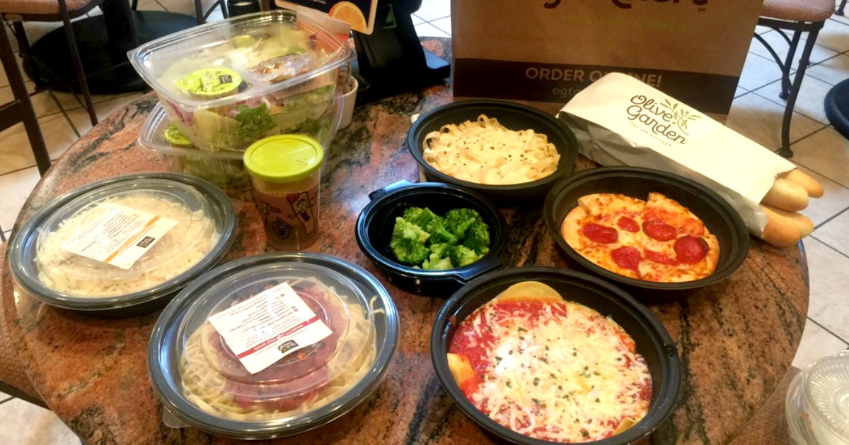 4 Olive Garden Entrees, 2 Soups/Salads, 4 Breadsticks AND 1 Kids Meal Under 27 Hip2Save