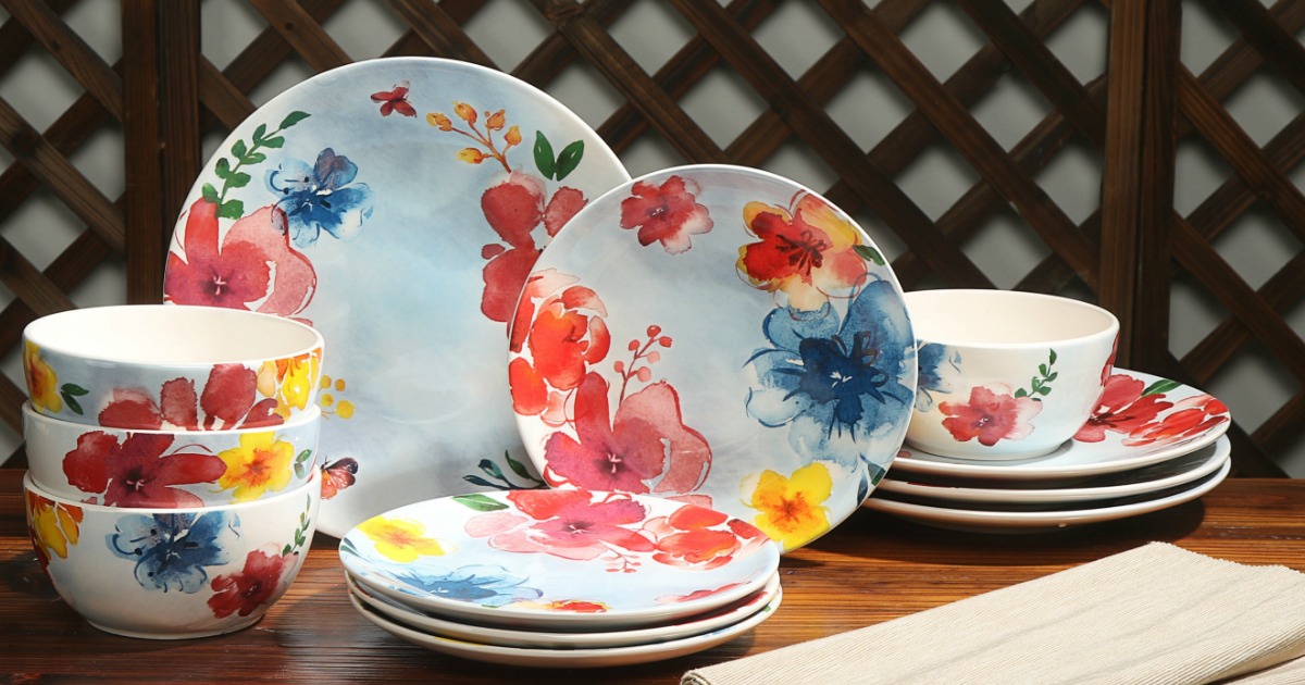 Porcelain 12Piece Dinnerware Sets Only 14.99 (Regularly 35+)