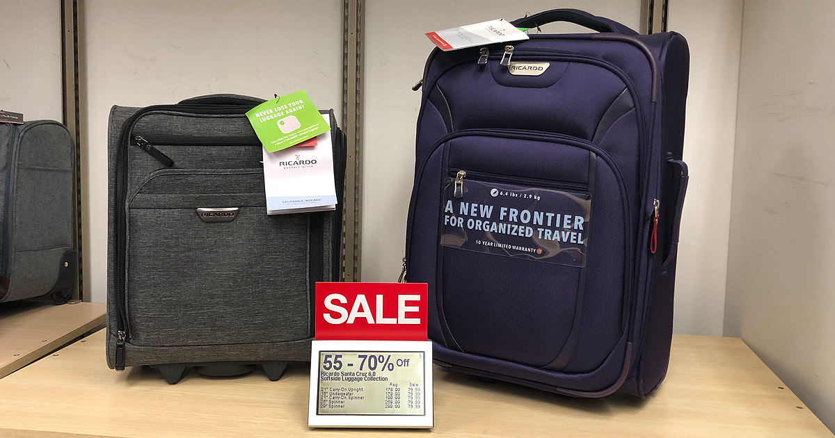 Kohl's Cardholders Ricardo Santa Cruz Spinner Luggage Only 56 Shipped