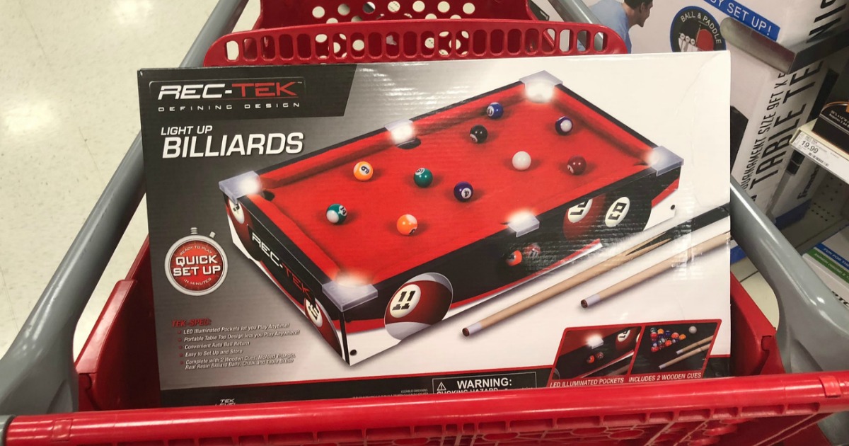 RECTEK East Point Sports 20" Light Up Tabletop Billiards Set Only 14.