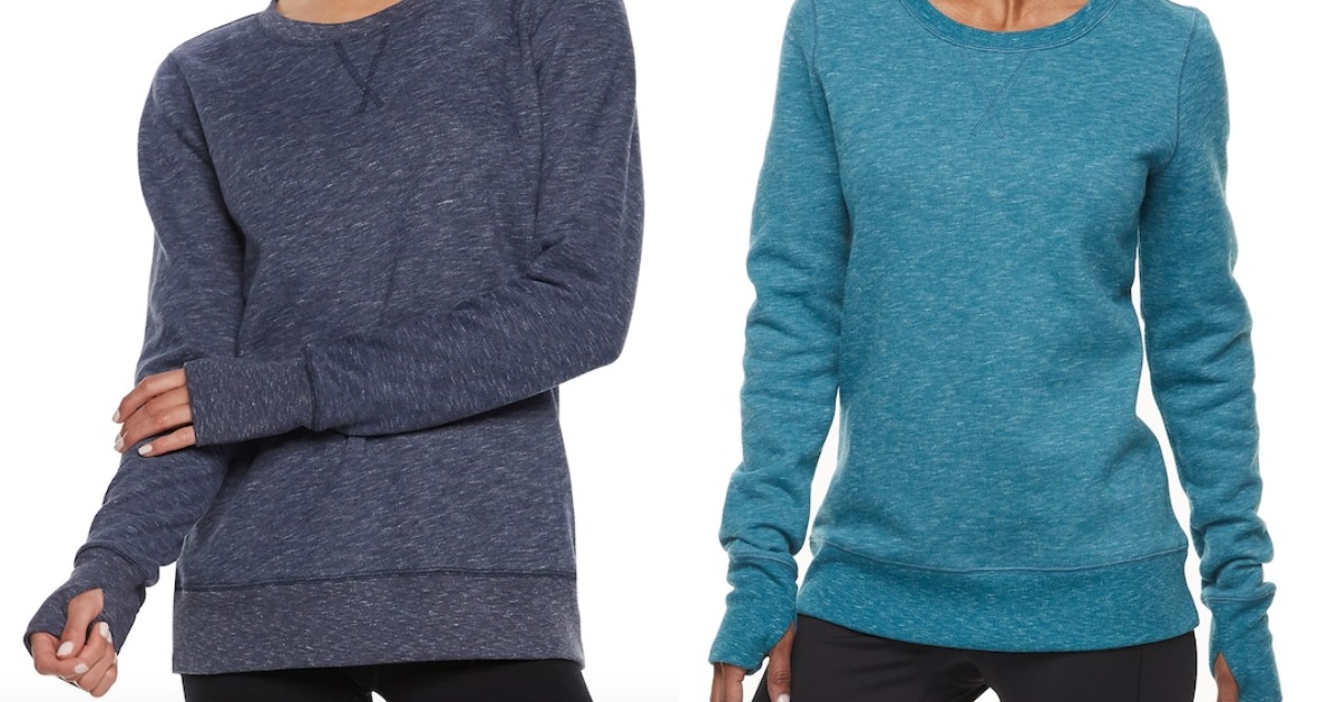 Tek Gear Women's Thumb Hole Sweatshirts as Low as 7 Each at Kohl's